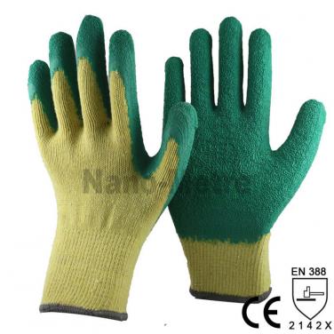 Economic Style Green Latex Dipped Protective Glove -NM10902E-Y/GN