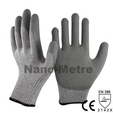 Grey Latex Crinkle Palm Safety Work Glove -NM10902E-GR
