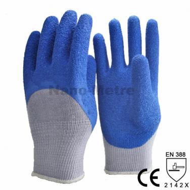Blue Latex 3/4 Dipped Palm Durability Work Glove -NM10920-GR/B