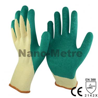 Green Latex Dipped On Palm and Thumb Finger Work Glove  -NM10902T-Y/GN