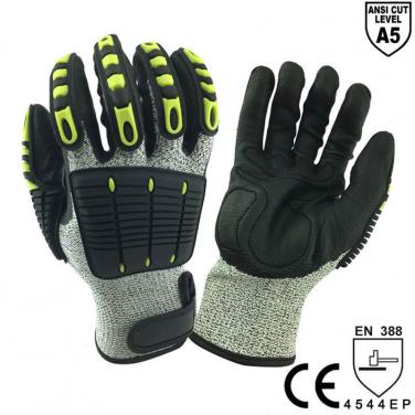 ANSI CUT 5 High Quality Impact Resistant Mechanic Work Glove- DY1350AC-GR/BLK