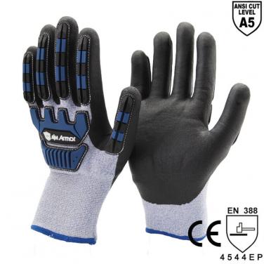 ANSI CUT 5 Winter Type Anti Vibration Safety Keep Warm Glove- DY1350DF-AC02