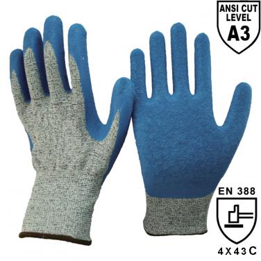 Blue Latex Palm Cut Resistant Work Glove - DY1350NM-HB