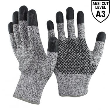 Nitrile Dotted Palm Cut Resistant Protective Glove - DY1310FD-BLK