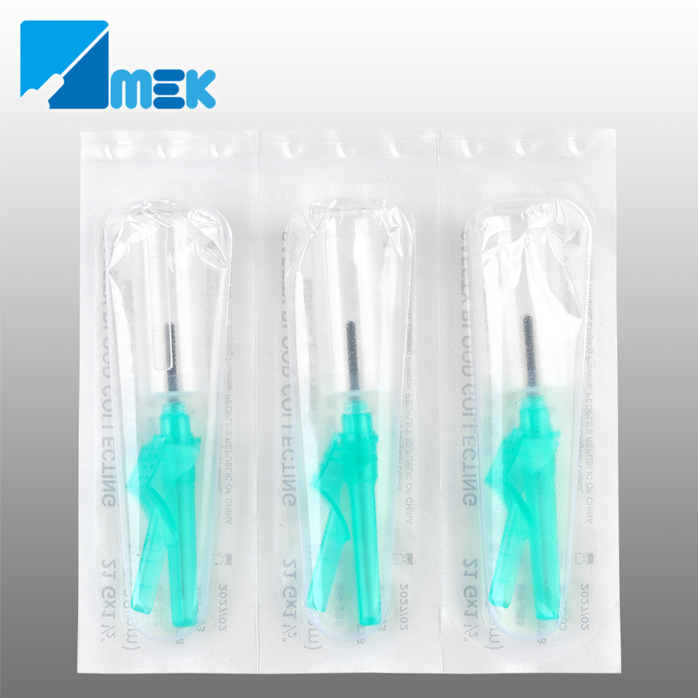 Safety pen type blood collection needle with holder
