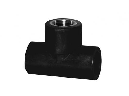 Racor de enchufe de HDPE - T hembra (rosca de cobre)