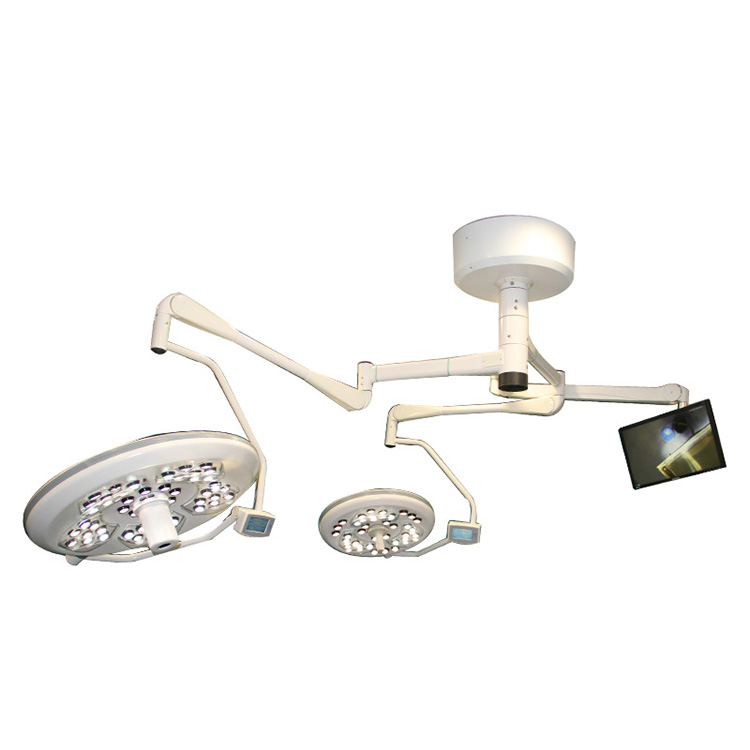 WYLED5/3 Dual Light Heads Combination Ceiling LED Surgical Light with Built-in HD Video Camera System
