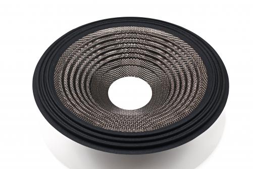 GZ1833:18 inch  Carbon Fiber Ring Pattern Cone with cloth surround，4