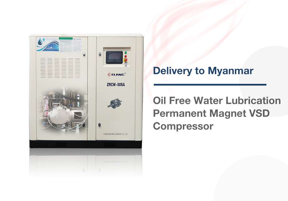 Delivery 37Kw Oil Free Air Compressor to Myanmar