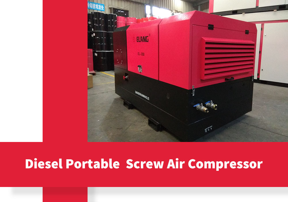 Diesel Portable  Screw Air Compressor of Elang 'EL-350 ’ to be delivered to Egypt