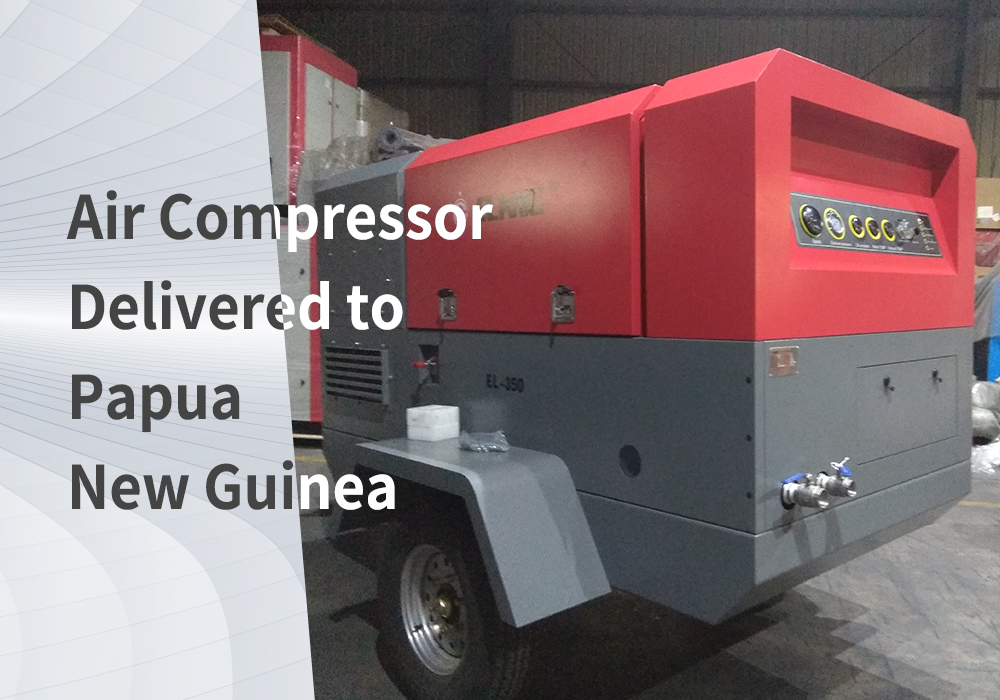 Diesel Portable Screw Air Compressor of Elang 'EL-350 ’ to be delivered to Papua New Guinea