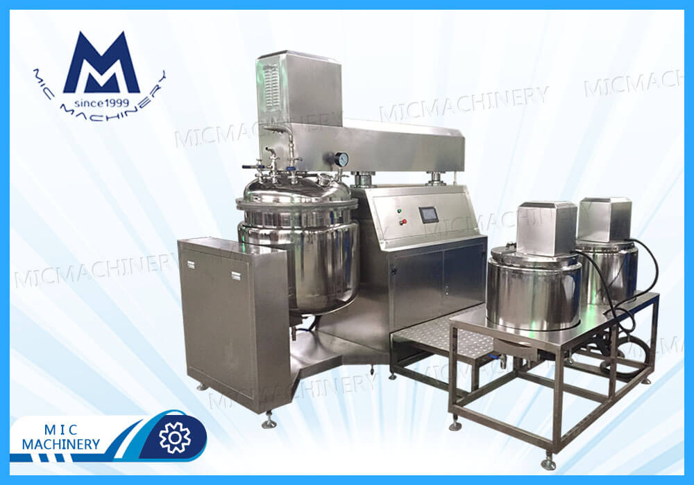 MIC-100L Vacuum homogenizer mixer machine processing video