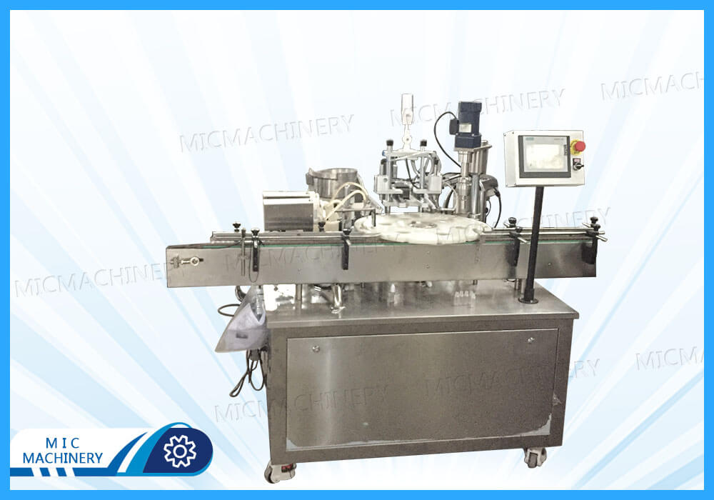 MIC-E40 electronic cigarette filling and capping and labeling machine exported to France