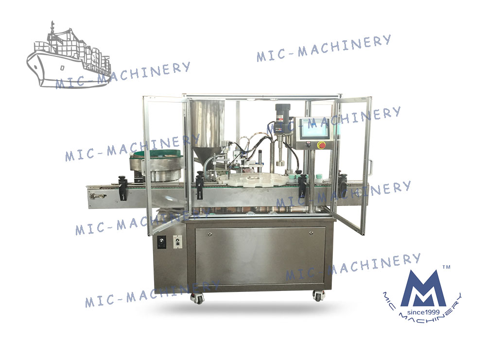 Automatic bottle filling and capping machine exported to Canada