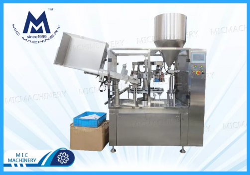 Resin aluminum ointment cosmetic collapsible tube filling sealing machine(MIC-L60aluminum tube filling sealing machine)
