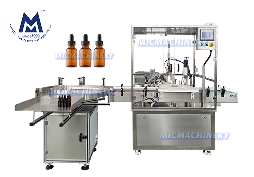 MIC Essential Oil Bottling Machine ( E-liquid, Eyedrops, 20-30 Bottles/min )