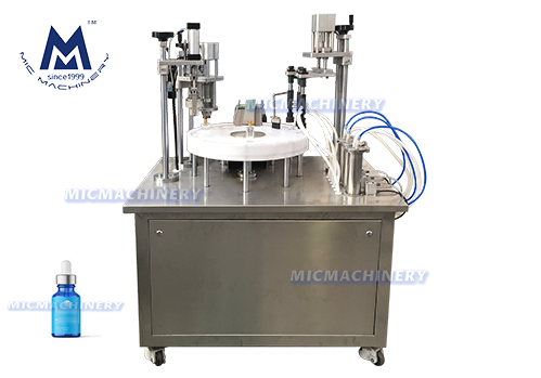 MIC Semi Automatic Tincture Bottle Filling Machine ( Perfume, Tincture, 20-30 Bottles/min )