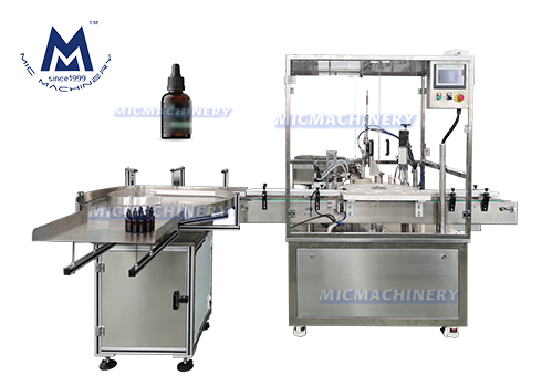 MIC Automatic Tincture Filling Machine ( Syrup, Essential Oil, Tincture, 20-30 Bottles/min )
