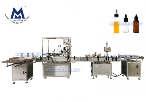 MIC Electronic Liquid Filling Machine ( E-liquid, Essential oil, 30-40 Bottles/min )
