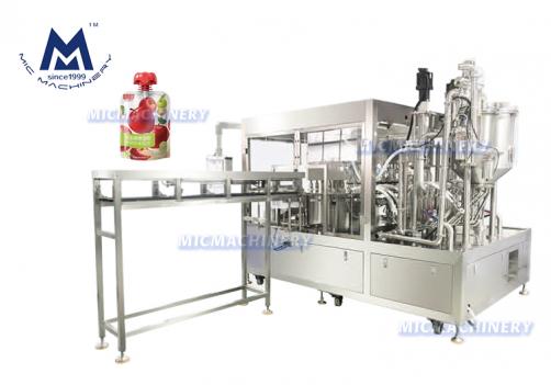 MIC Eight Head Spout Pouch Packing Machine With Cip (Water Rinsing 120-180 bags/min)