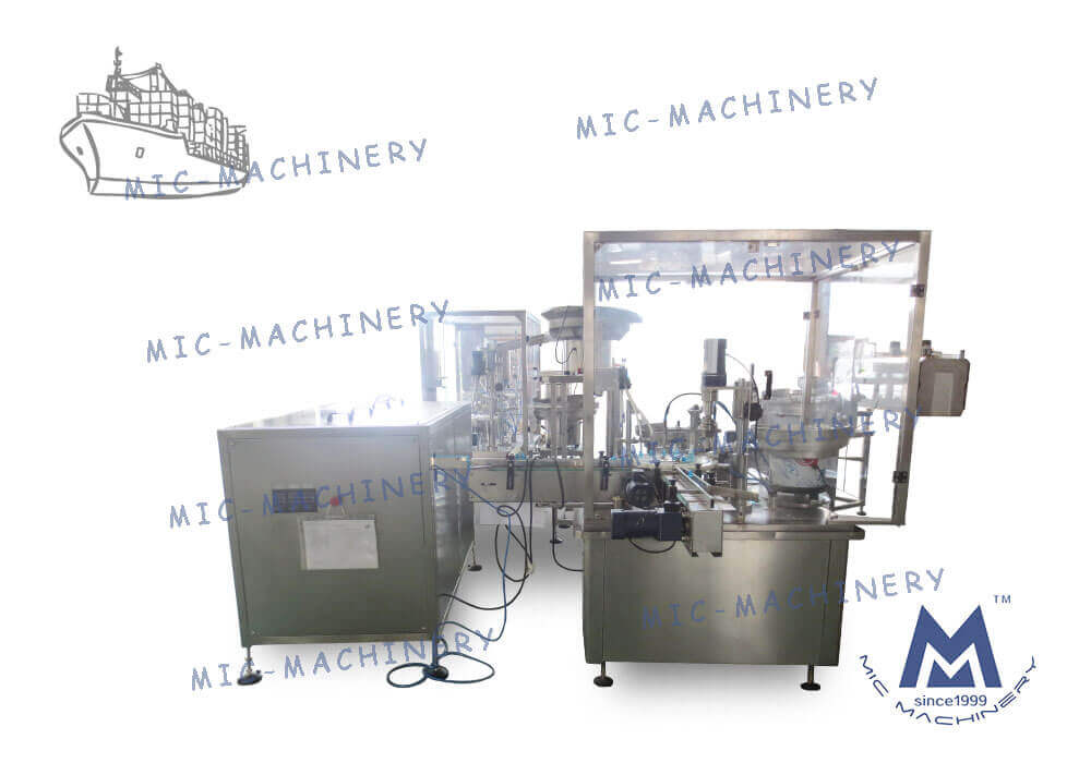 MIC-E40 plastic bottle E-liquid filling machine exported to Romania