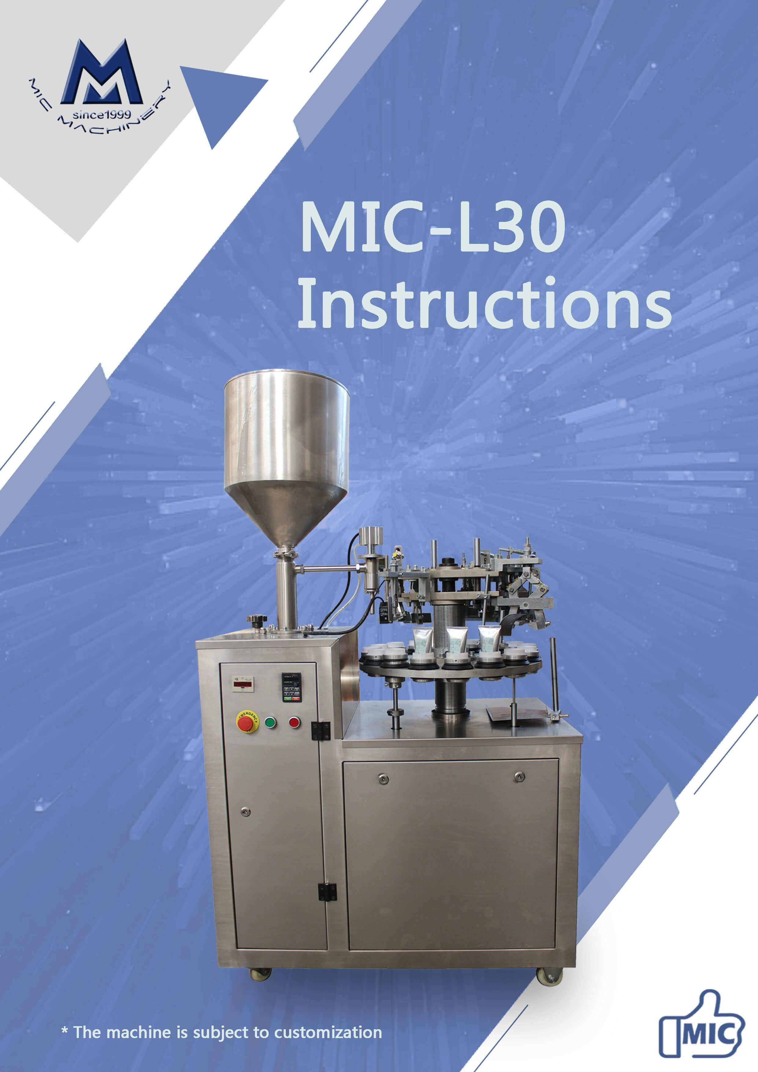 Manual of L30 glue tube filling sealing machine