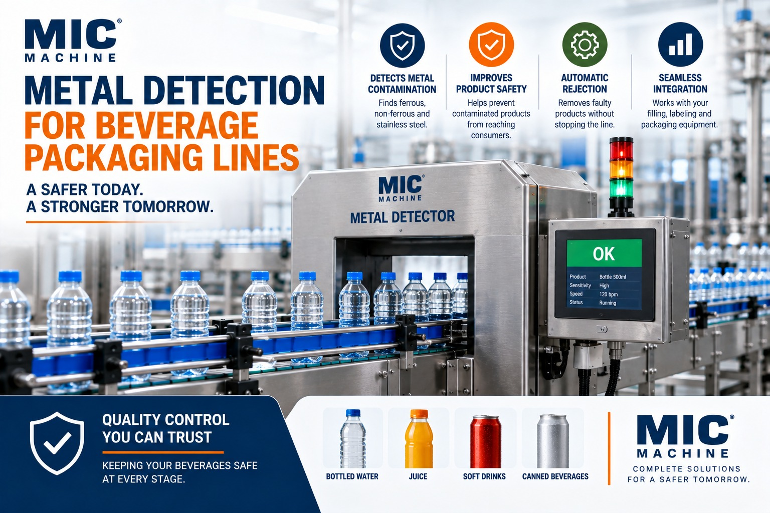 How Metal Detection Improves Safety in Beverage Packaging Lines