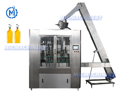 Mic 18-6  Rotary Type Cooking Edible Oil Glass Bottle Filling Machine (3000-6000BPH)