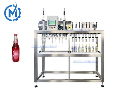 MIC Semi Automatic Glass Bottle Soda Filling Machine(Speed 200-800BPH)