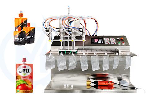 Semi Automatic Juice Spout Pouch Filling Machine