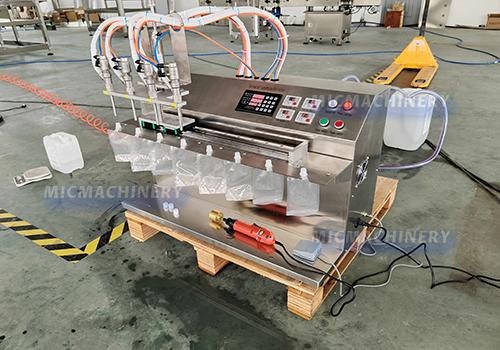 Semi Automatic Juice Spout Pouch Filling Machine