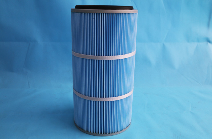 Flame retardant polyester fiber filter material