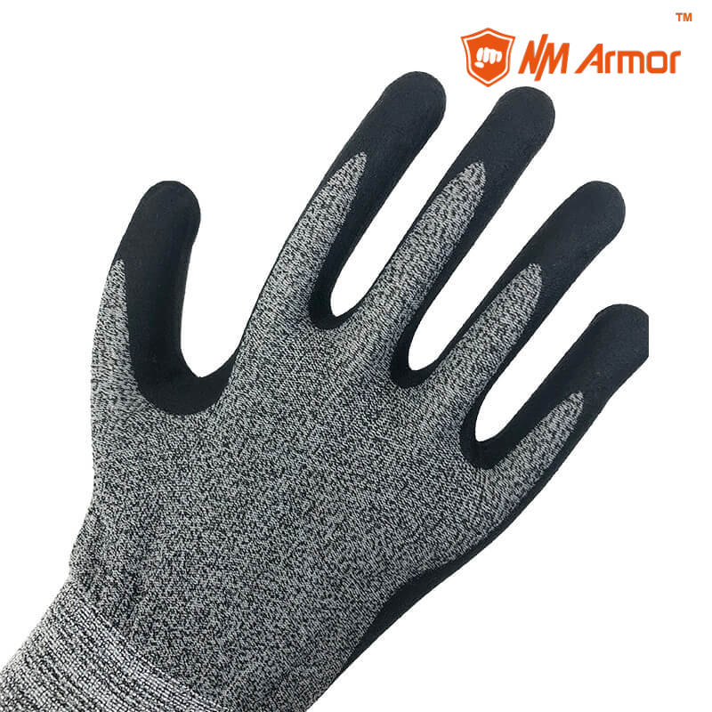 EN388:4121X Nylon spandex micro foam nitrile coated gloves work gloves touch screen-NY1350FRBT