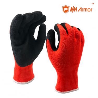 Nappy Liner Coated Latex Foam Winter Use glove Breathable Soft Waterproof Gloves-NM10930F-OR/BLK