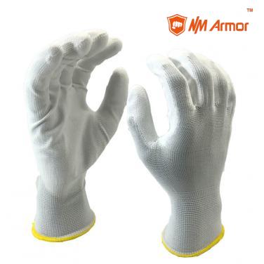 EN388:3121X 13 Gauge Polyester Knitted Liner PU Palm Coated Work Gloves PU1350P-W