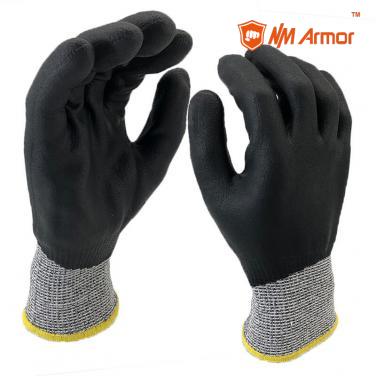 Oil Field Fully Coated Nitrile Cut Resistant Hand Gloves - DY1359-BLK