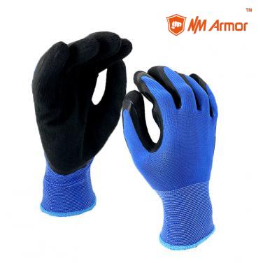 EN388:2131X Rubber palm gardening work protection foam latex gloves-NM1350F-BL
