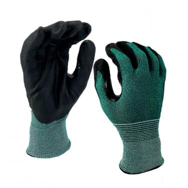 EN388:4442C Green Ultra Light Shell Cut 3 Crotch Protect Glove-DY1850F-GN/BLK