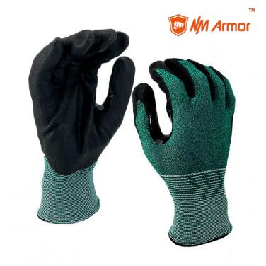 EN388:4442C Green Ultra Light Shell Cut 3 Crotch Protect Glove-DY1850F-GN/BLK