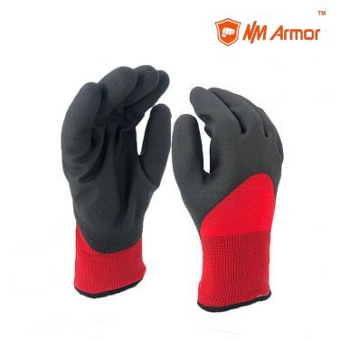 Winter Gloves PVC Foam Warm Work Glove -PVC1355DS-R/BLK