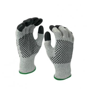 Anti slip black nitrile glove nitrile dots work HPPE cut proof resistant gloves-DY1310FD