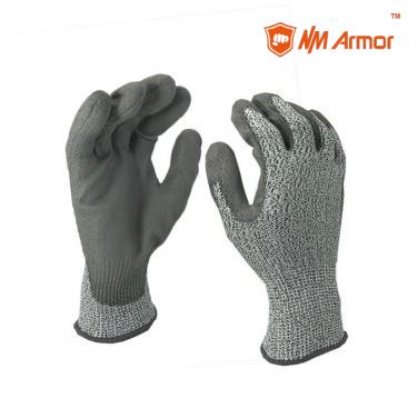 EN388:4X42B pu coated industrial rubber cut proof gloves-DY110DG-PU