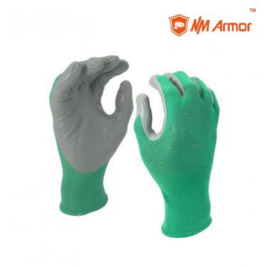 EN388:2016:3121X Polyester nitrile industrial gloves black rubber gloves-NY1350P-GN/GR