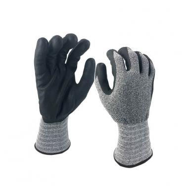 EN388:4121X Nylon spandex micro foam nitrile coated gloves work gloves touch screen-NY1350FRBT