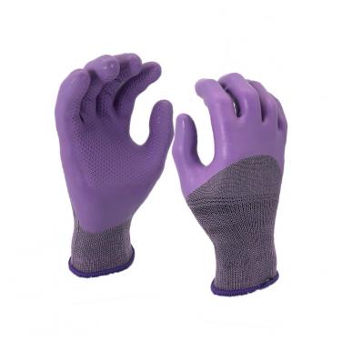 EN388:2131X Polyester spandex working gloves ECO diamond grip gloves-NM1355FP-PK