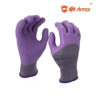 EN388:2131X Polyester spandex working gloves ECO diamond grip gloves-NM1355FP-PK
