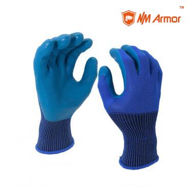 EN388:2131X Hand care latex gloves ECO diamond grip gloves-NM1350FP-BL/GN