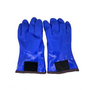 Blue work gloves winter water proof pvc gloves dipped-PVC1380BR-TM