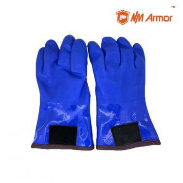Blue work gloves winter water proof pvc gloves dipped-PVC1380BR-TM
