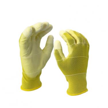 EN388:3121X 13 Gauge Polyester Knitted Liner PU Palm Coated Work Gloves PU1350U3-Y/W